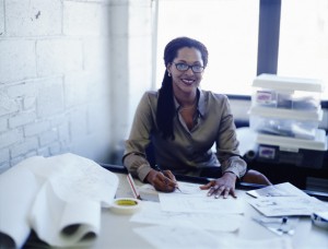 Businesswoman at Desk