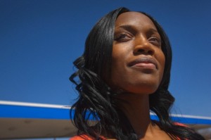 Smiling African American woman