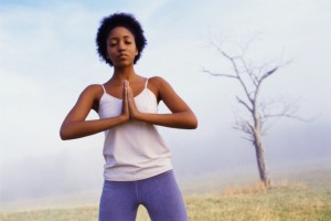 Woman Meditating Outdoors