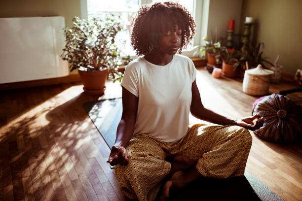 Black Woman - Meditating.